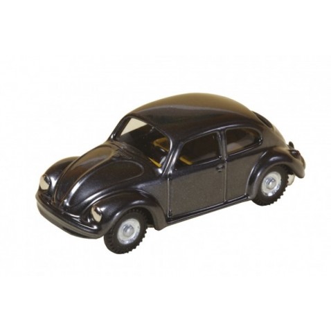 Auto VW chrobák kov 11cm tmavo šedivé Kovap