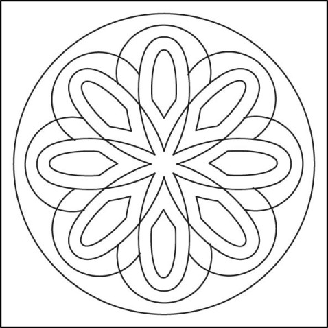 Maľovanie pieskom šablóna Mandala M