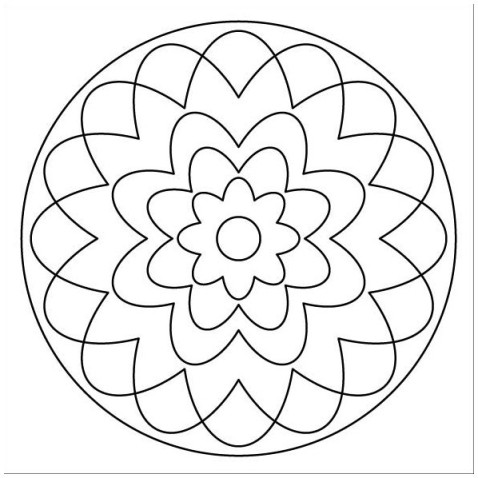 Maľovanie pieskom šablóna Mandala P
