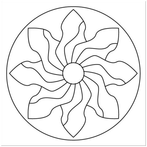 Maľovanie pieskom šablóna Mandala S