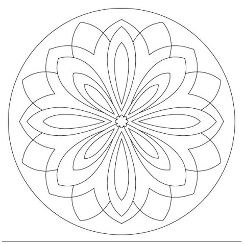 Maľovanie pieskom šablóna Mandala 4.