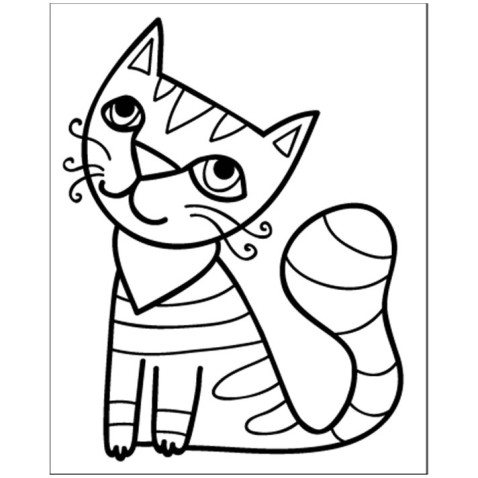 Maľovanie pieskom šablóna Mačka II.