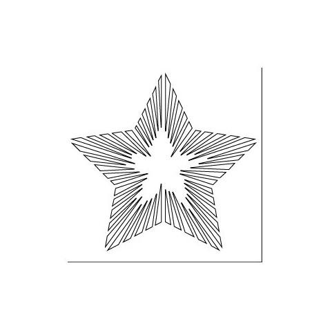 Maľovanie pieskom šablóna Hviezda E3