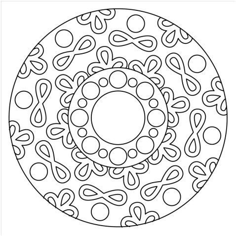 Maľovanie pieskom šablóna Mandala V