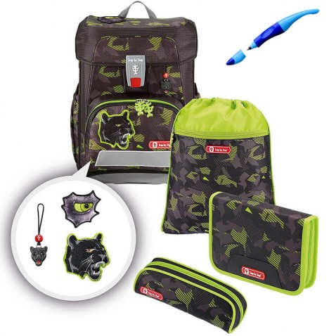 Školská aktovka Hama Cloud pre preváčikov - 5dielny set, Step by Step Panter