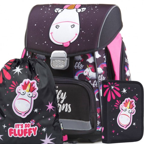 Školská taška Premium Fluffy Unicorn - SET