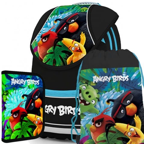 Školský anatomický batoh PLUS Angry Birds SET