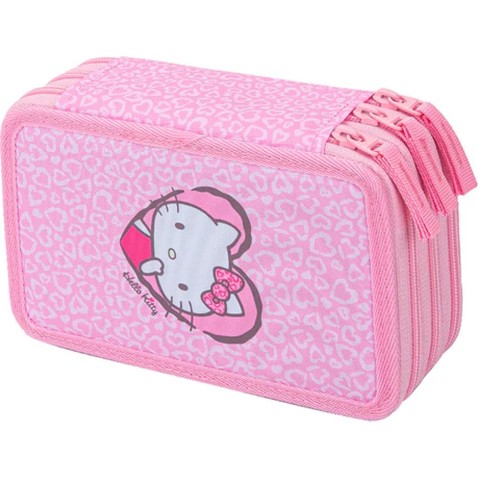 Školský peračník trojposchodový BAAGL Hello Kitty Sweet Leopard