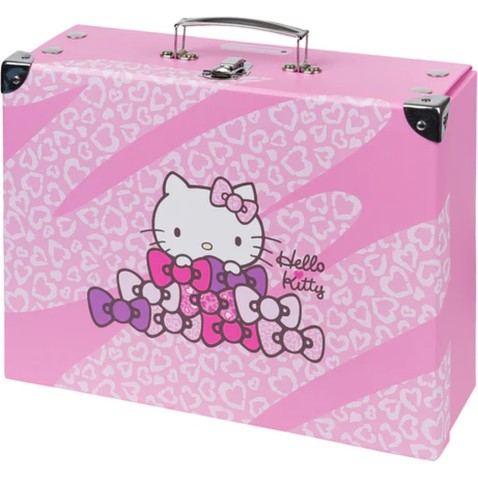 Skladací školský kufrík s kovaním Baagl Hello Kitty Sweet Leopard