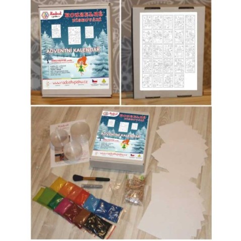 Maľovanie pieskom advnentný kalendár
