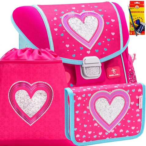 Školský batoh BELMIL 403-13 Heart - SET