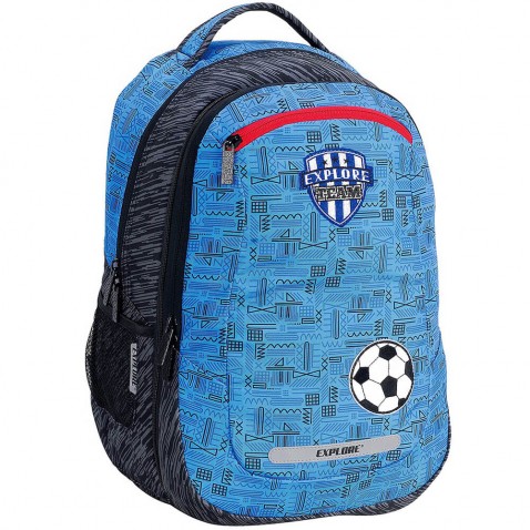 Školský batoh EXPLORE VIKI Football 2 v 1 zo sieťkou na loptu