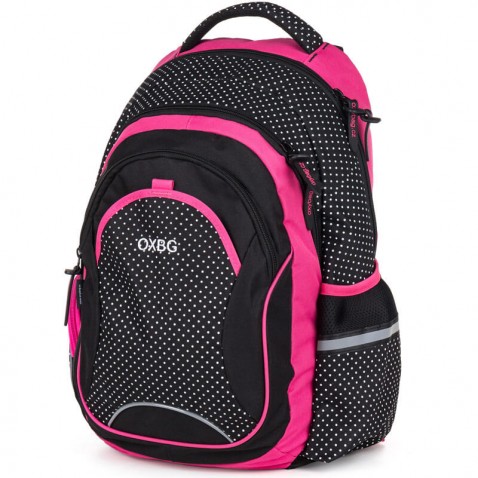 Študentský batoh OXY Fashion Dots white