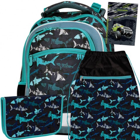 Školský batoh Stil Junior Shark SET