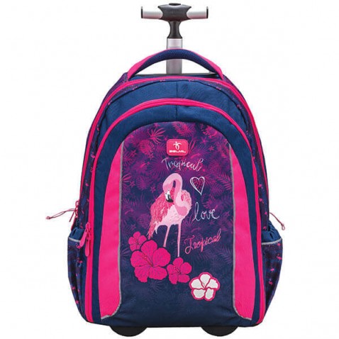 Školský batoh Belmil 338-45 Flamingo na kolieskach