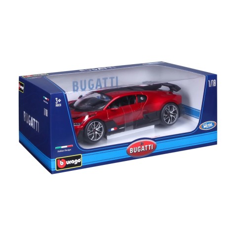 Bburago - Autá HOBBY, Bugatti Divo, červená metalíza, 1:18