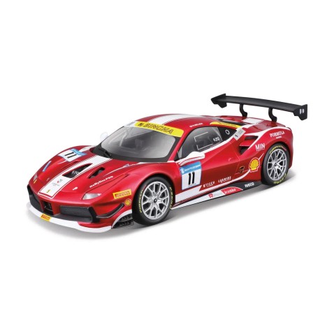 Bburago - Ferrari 488 Challange - Formula Racing 2017, tmavočervená, 1:24