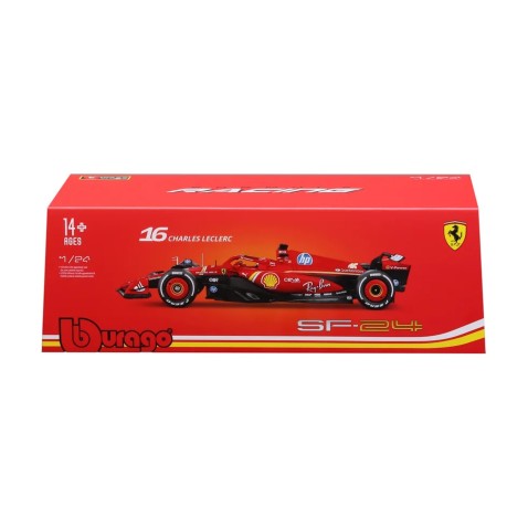Bburago - RACE F1 v dekoratívnom boxe, Ferrari SF-24.2024, 16 Charles Leclerc, 1:24