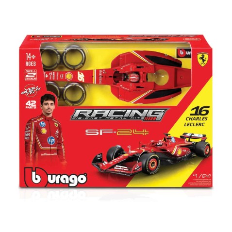 Bburago - RACING MODEL KIT, Formula Ferrari SF24 (2024), #16 Charles Leclerc, 1:24