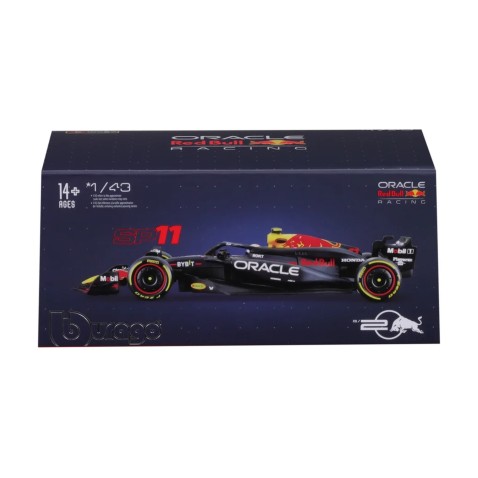 Bburago - RACE Formula 1 v dekoratívnom boxe, Oracle Red Bull Racing RB20 (2024), #11 Peréz, 1:43