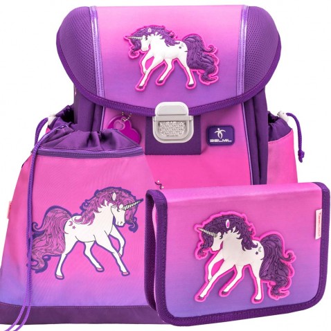 Školský batoh BELMIL 403-13 Sparkling Unicorn - SET