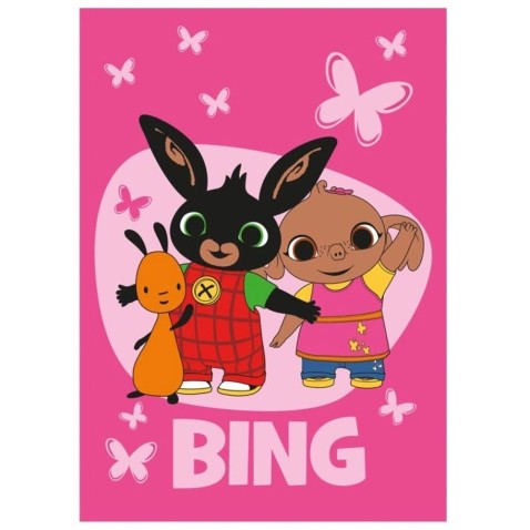 Detská fleecová deka Zajačik Bing Butterflies