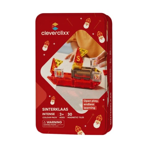 Cleverclixx – Magnetická stavebnica Mini Tiles – Mikuláš – 30 ks