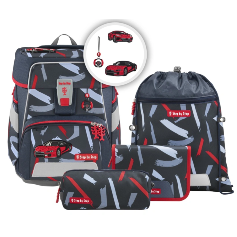 Aktovka Step by Step Sports Car Mick SPACE - 5dielny set