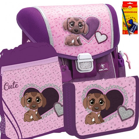 Školský batoh BELMIL 403-13 Cutte Puppy - SET