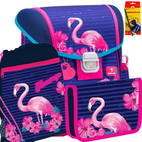 Školský batoh BELMIL 403-13 Flamingo - SET