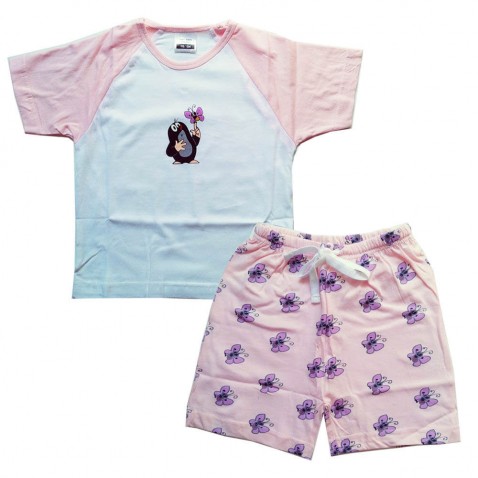 Letné pyžamo (súprava) Krtek bielo-ružové