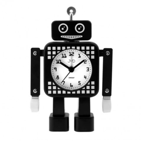Budík JVD Robot čierny