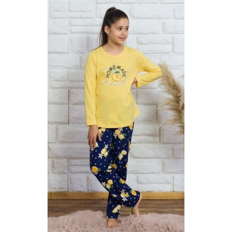 Detské pyžamo dlhé Alica žlté