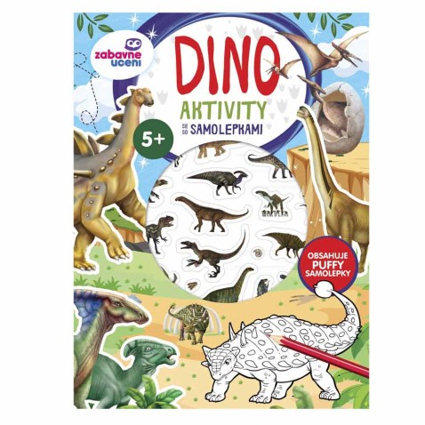 Aktivity so samolepkami Dino
