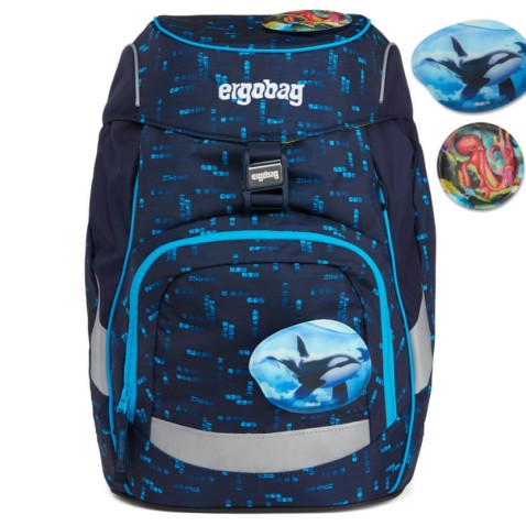 Školský batoh Ergobag prime Fluo modrý