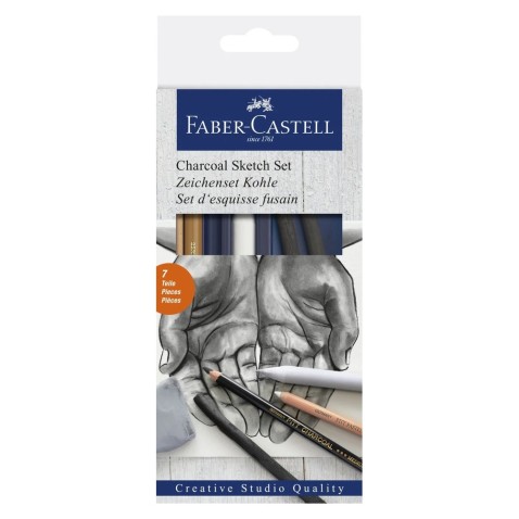 Umelecká sada Faber-Castell GOLDFABER Charcoal sketch - 7ks