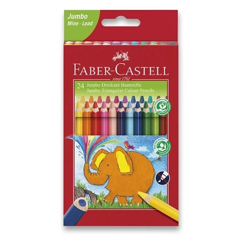 Pastelky Faber-Castell Extra Jumbo trojhranné - 24 farieb