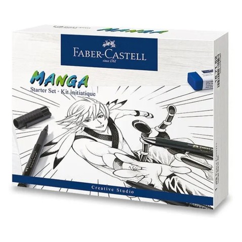 Popisovače Faber-Castell Pitt Artist Pen Manga - 19 ks