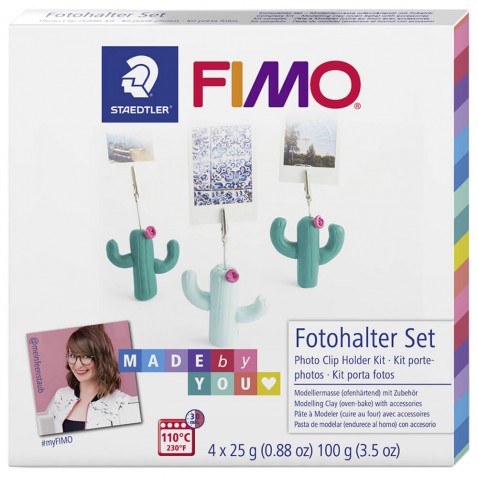 FIMO Soft Sada DIY Kaktus držiačik na fotku