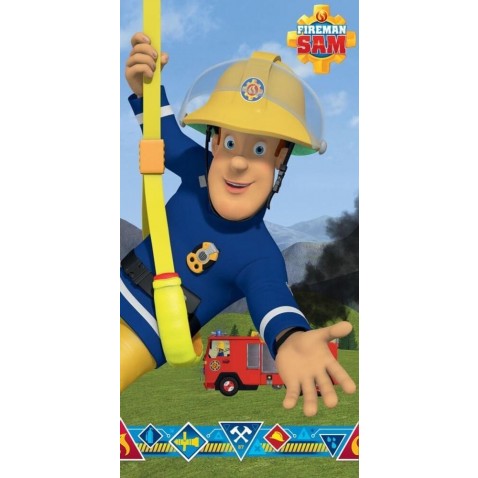 Plážová osuška Požiarnik Sam blue