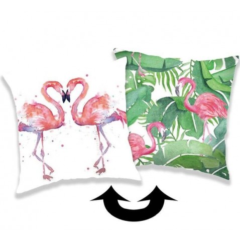 Vankúš s flitrami Flamingo