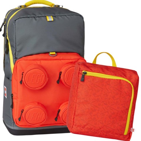 Školský batoh LEGO Titanium/Red Signature Maxi Plus