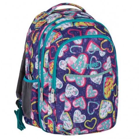 Školský batoh EXPLORE Srdiečka 2 v 1