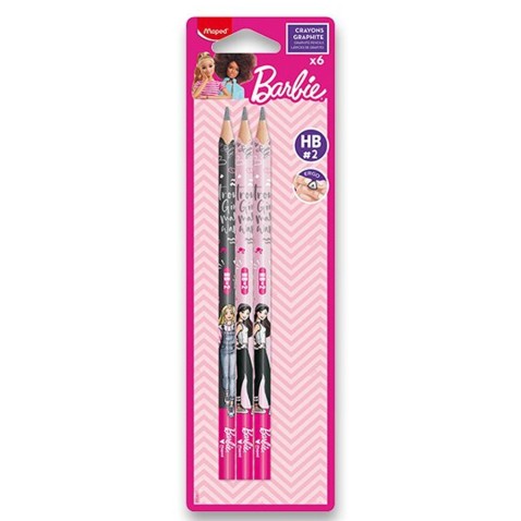 Trojhranné grafitové ceruzky HB Maped Barbie 6 ks