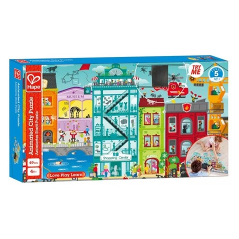 Puzzle – Animované mestečko v pohybe, 49 dielikov