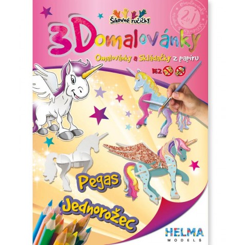 Maľovanky 3D - Jednorožec a Pegas A4