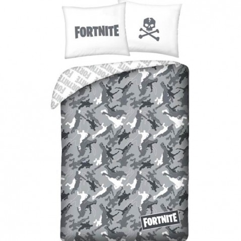 Obliečky Fortnite šedé