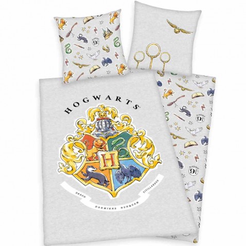 Obliečky Harry Potter Hogwarts grey