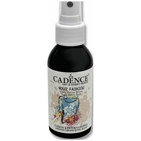 Farby na textil Cadence Your Fashion čierná 100ml sprej