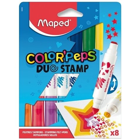 Detske fixky Maped Color´Peps Duo Stamp 8 farieb